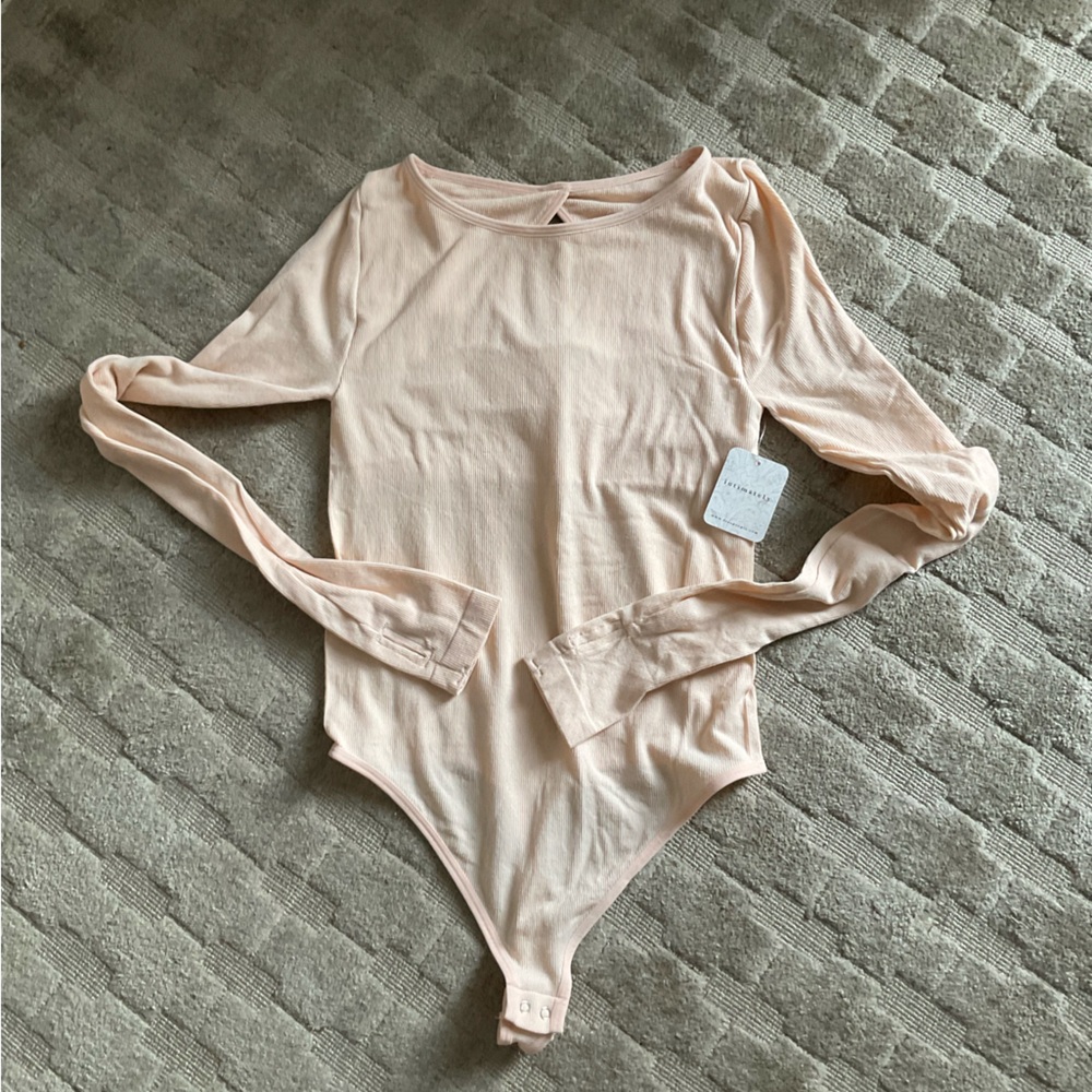Intimately Free People NWT Long Sleeve Peach Bodysuit XS/S